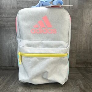 Adidas Santiago 3 Lunch Bag OSFA White Blue Pink Insulated School NEW IU7748